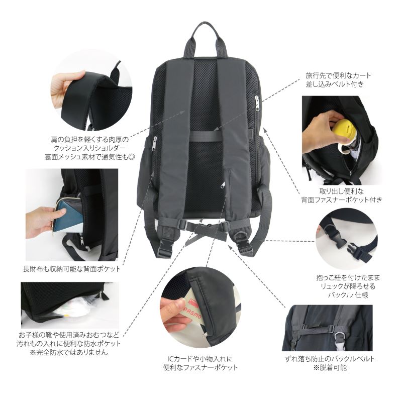 mamacaru ママカル リュック デイパック バックパック 20L A4 撥