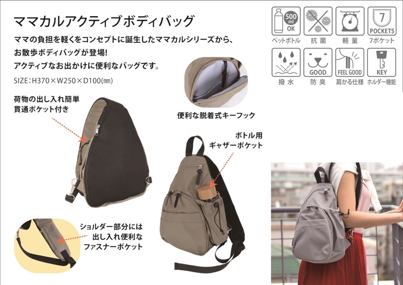 値下げしました！ボディーバック　チャコールグレー未使用に近い状態です。 軽量レザーボディーバッグ WINSTON GRAY グレー ブランド