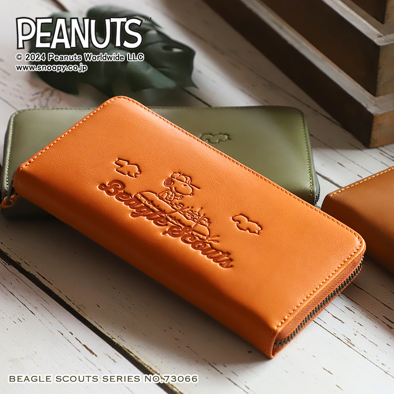 SNOOPY（スヌーピー） PEANUTS SNOOPY ラウンドファスナー長財布