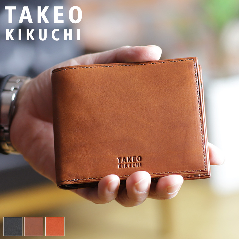 TAKEO KIKUCHI (タケオキクチ) ヘリテージ小物 二つ折り財布 740605 
