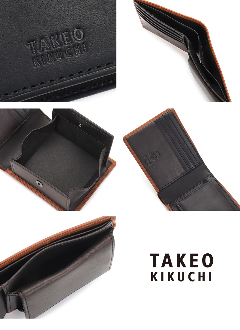 TAKEO KIKUCHI (タケオキクチ) ヘリテージ小物 二つ折り財布 740605 