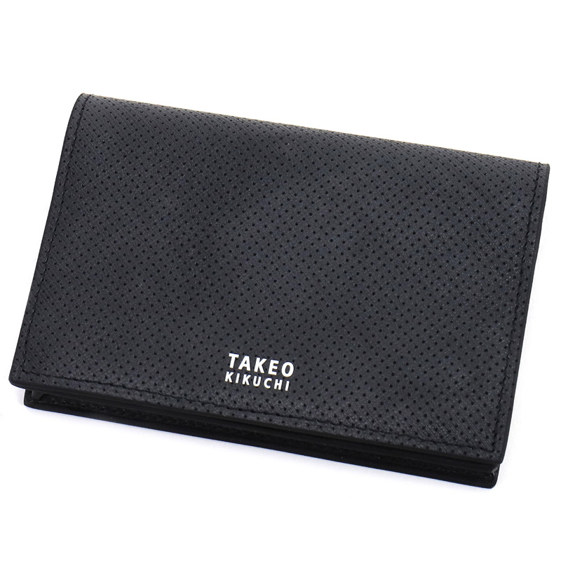 TAKEO KIKUCHI ブラック名刺入れ　新品未使用 TAKEO KIKUCHI 最大42% 8/9限定 タケオキクチ 名刺入れ 名刺