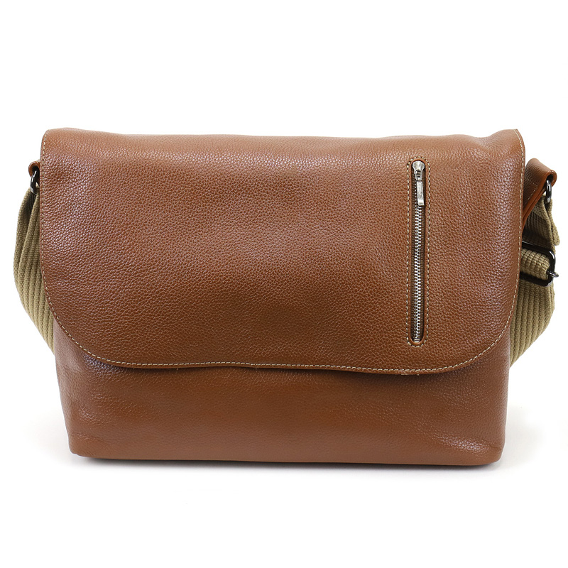 TUSTING★レザーショルダーバッグ ブラウン 本革 メッセンジャー 大容量 TRUSTER トラスター モスク メッセンジャーバッグ ショルダーバッグ B5