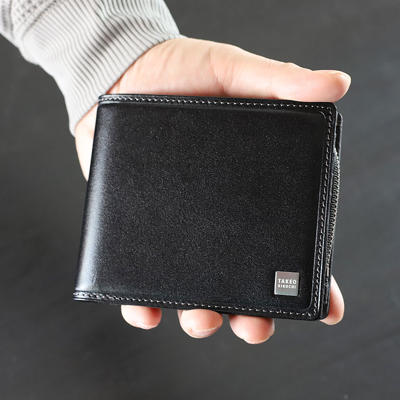 メンズ皮財布 TAKEO KIKUCHI（タケオキクチ） ピエトロ小物 二つ折り財布 小銭入れ
