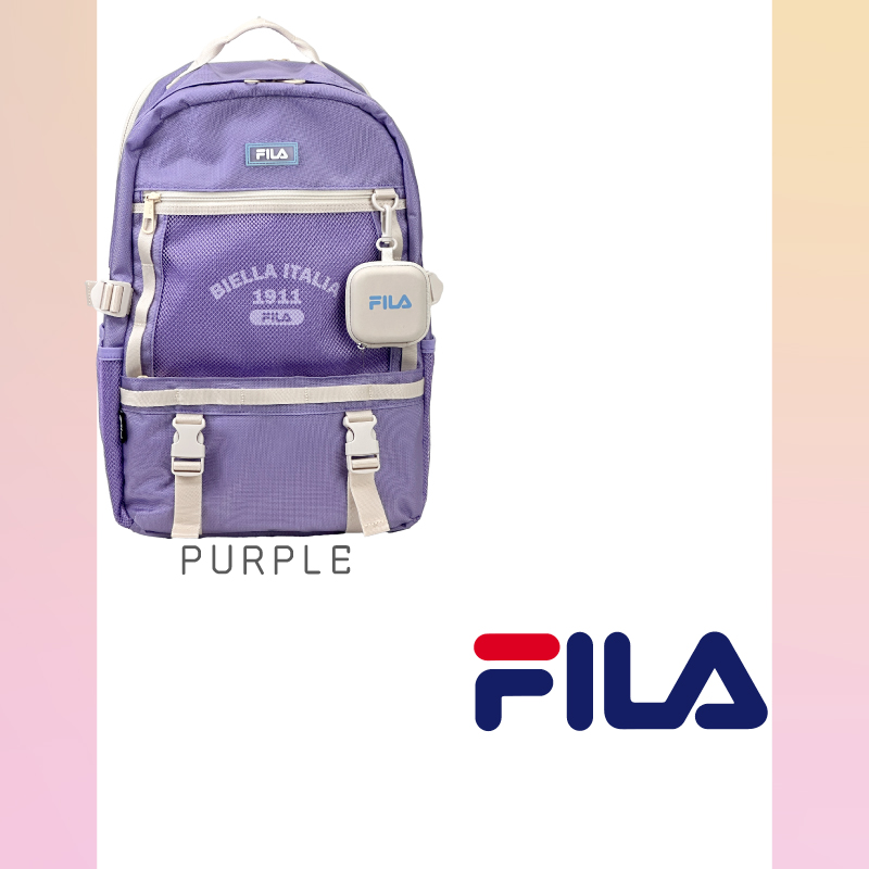【色: GREEN/PURPLE】[フィラ] サイン リュックサック24L 77 FILA（フィラ） サイン スクエアリュック デイパック リュックサック