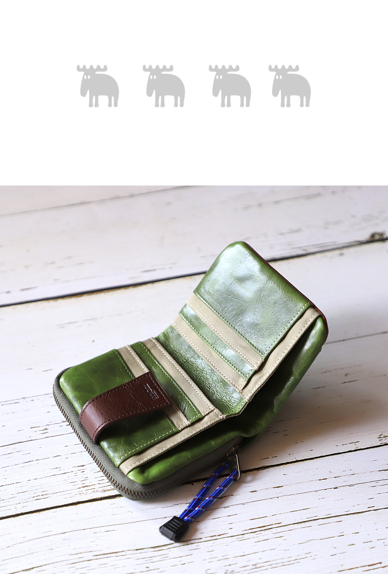 moz（モズ） Air Mail エアメール 二つ折り財布 小銭入れあり