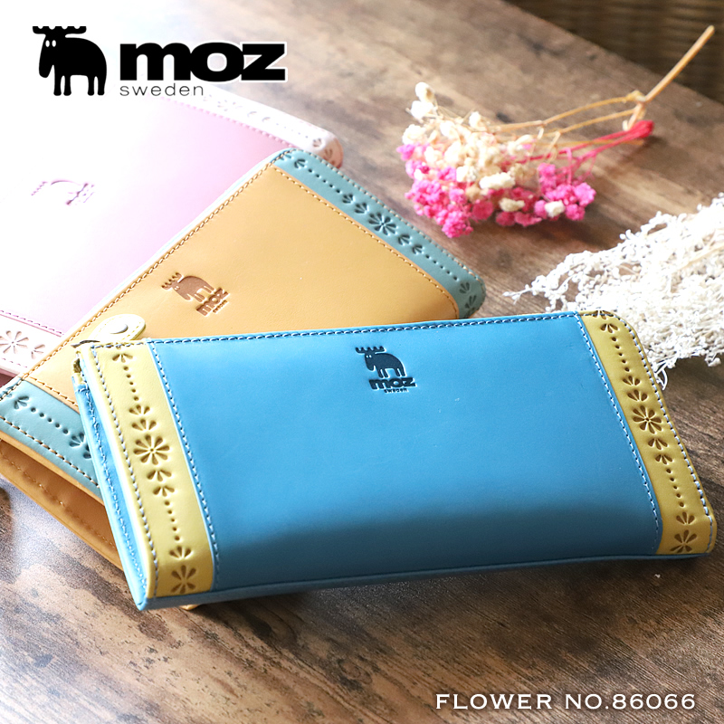 moz モズ FLOWER フラワー 長財布 小銭入れあり ロング