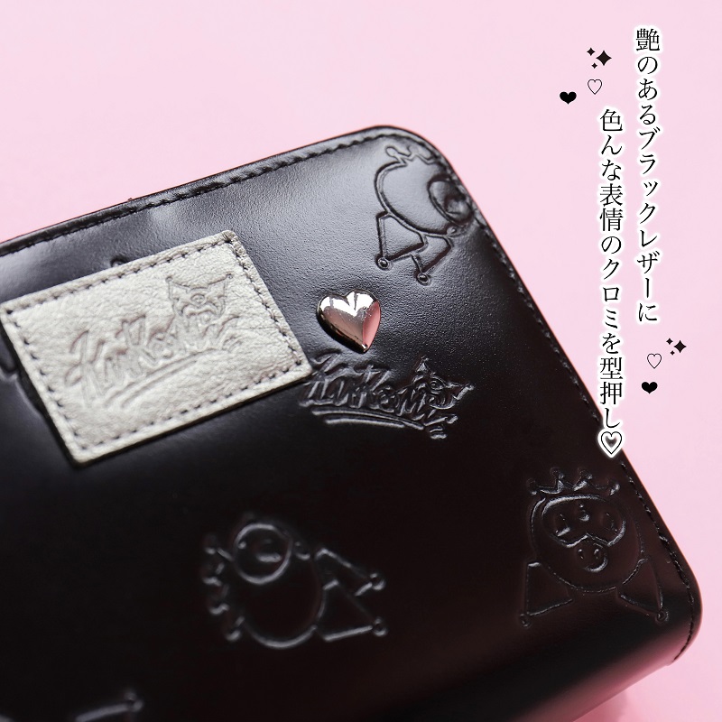KUROMI クロミ 二つ折り財布 財布 ラウンドファスナー かわいい