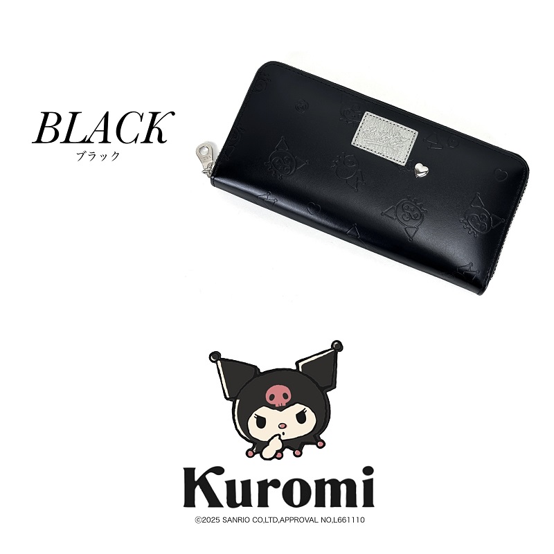KUROMI クロミ 長財布 財布 ラウンドファスナー長財布 かわいい