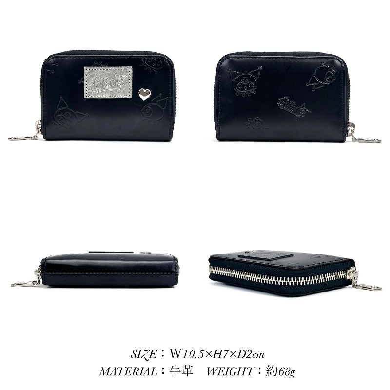【商品レビュー記入で+5%】KUROMI クロミ 小銭入れ 財布 ケース ウォレット サイフ カード入れ ミニ財布 革財布 軽量 小さめ コンパクト かわいい 女の子 女性 レディース 人気 サンリオキャラクター 本革 牛革 レザー 革小物 BLACK 普段使い 正規取扱店 87132 KUROMI クロミ 小銭入れ 財布 コインケース ミニ財布 革財布 軽量
