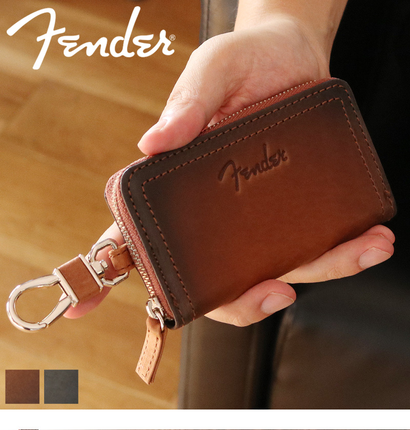 Fender Fenderフェンダー キーケース 4連 スマートキー ラウンド