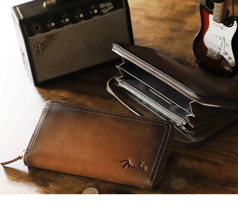Fender（フェンダー） ラウンドファスナー 長財布 小銭入れあり 札入れ