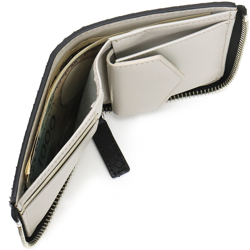 IS/IT（イズイット） パイソン小物 二つ折り財布 L字ファスナー 札入れ