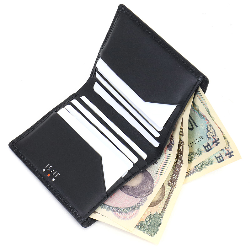 IS/IT（イズイット） ポリマー小物 二つ折り財布 小銭入れなし 札入れ