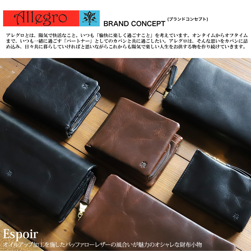 Allegro アレグロ エスポワール 長財布 札入れ ロングウォレット 被せ