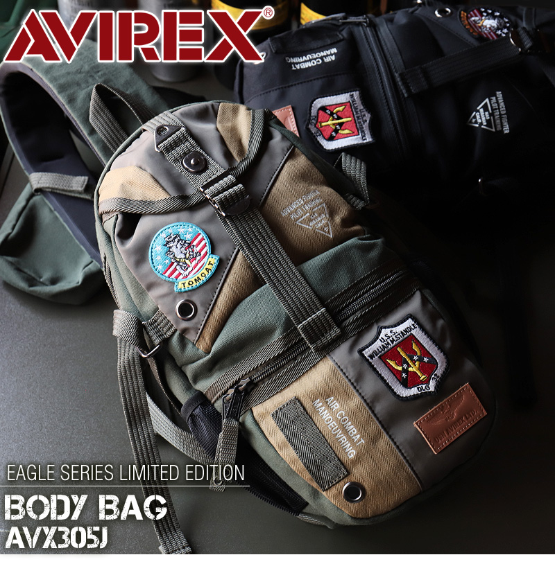 高質で安価 TOPGUN 限定生産モデル AVIREX ショルダーバッグ