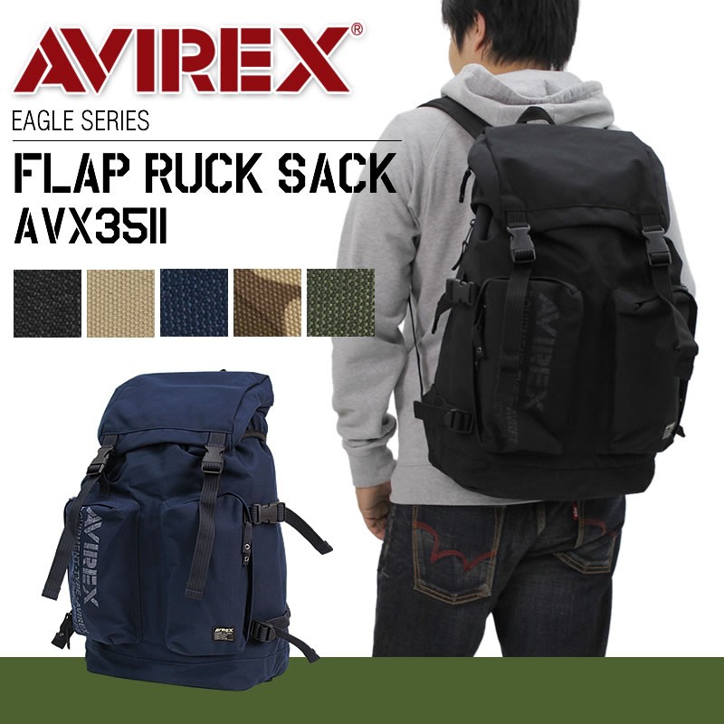 AVIREX アヴィレックス EAGLE イーグル フラップリュックサック デイパック バックパック A4 AVX3511 メンズ 送料無料