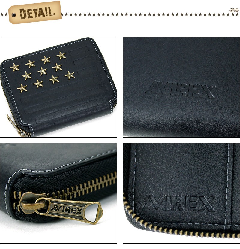 AVIREX（アヴィレックス） FAHNE ファーネ 二つ折り財布 ラウンド