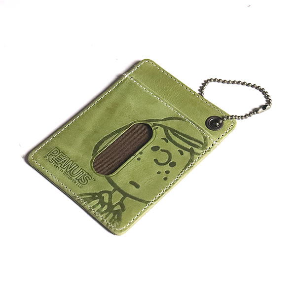 SNOOPY（スヌーピー） パスケース カードケース 定期入れ 牛革 本革 革