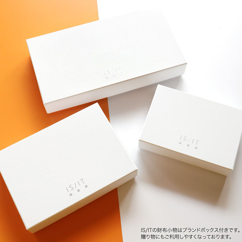 IS/IT イズイット ポリマー小物 二つ折り財布 小銭入れなし 札入れ 純札 ウォレット 989604 牛革 レザー 本革 革小物 軽量 薄マチ 紳士 財布 メンズ ブランド