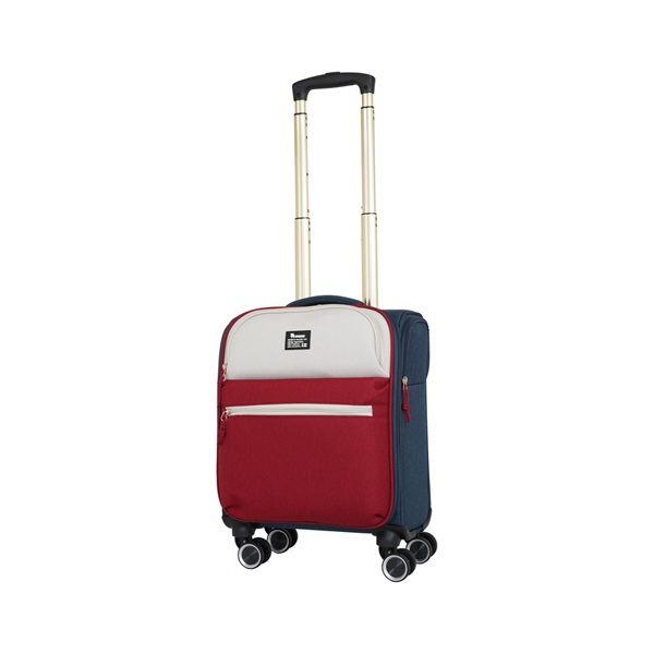 美品　モズ　MOZ　キャリーバッグ　トリコロールカラー　機内持込みサイズ moz モズ スーツケース 25L ソフトキャリー 機内持込 双輪