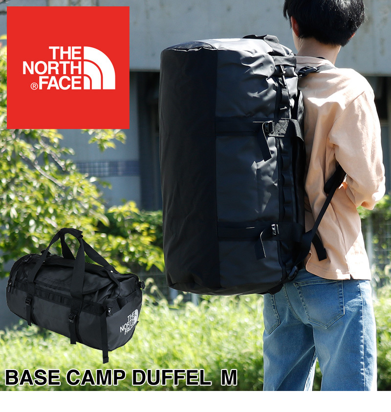 THE NORTH FACE ザ ノースフェイスBASE CAMP DUFFEL M ベースキャンプダッフルM ボストンバッグ ボストンリュック  2WAY 71L 3〜5泊 撥水 NF0A3ETPJK3