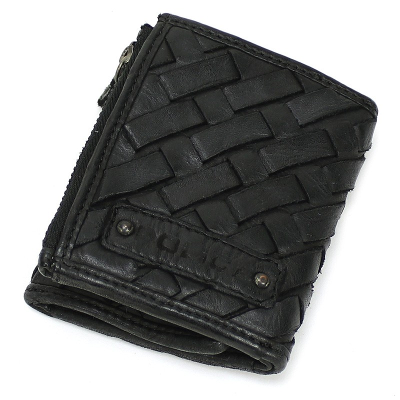 POLICE（ポリス） MESH メッシュ 三つ折り財布 小銭入れあり 牛革 革