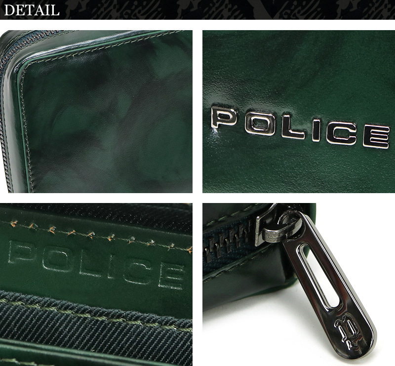 POLICE（ポリス） SPAZZOLA スパッツォラ ラウンドファスナー長財布