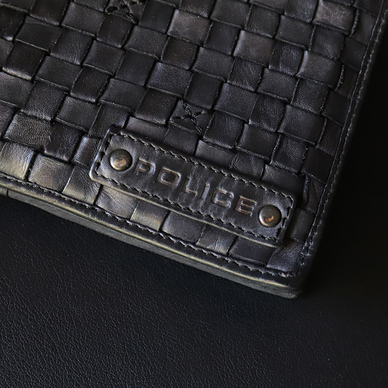 POLICE ポリス MESH2 メッシュ2 二つ折り財布 小銭入れあり 本革
