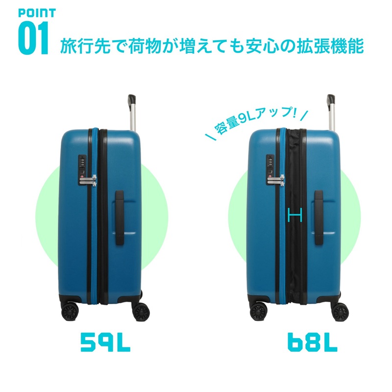 旅行用品 ポケットモンスター カビゴン ポケモン キャリーバッグ スーツケース 59L 68L 3泊 4泊 5泊 6泊 TSA PK-0894-56 メンズ レディース キッズ Mサイズ 軽量 拡張