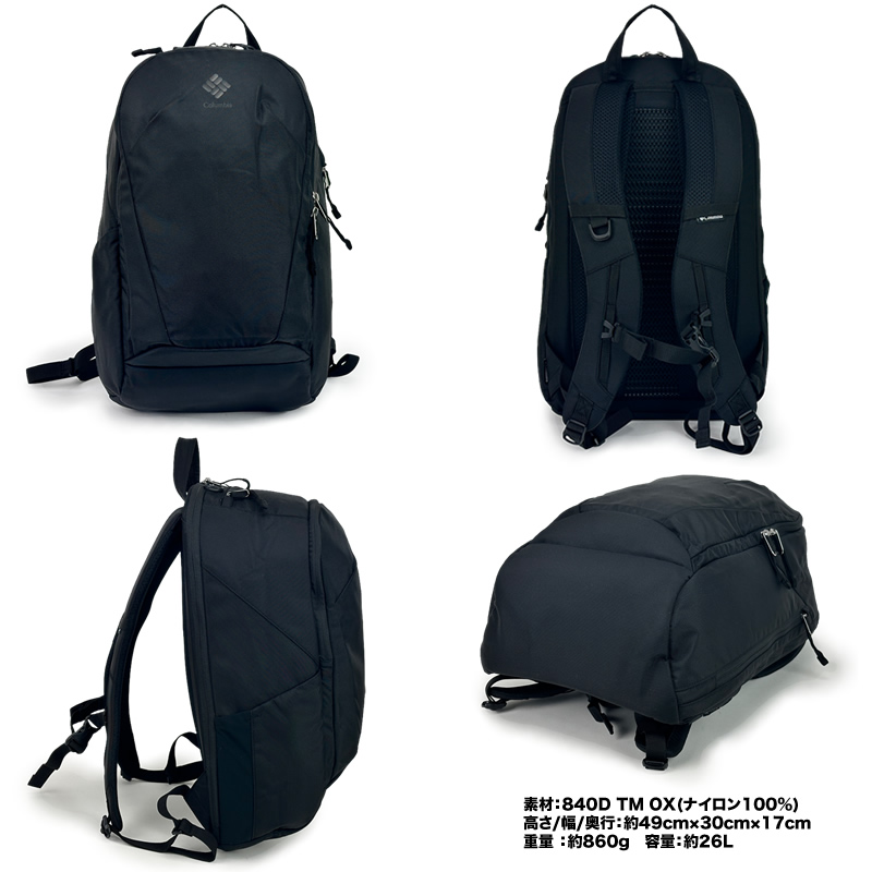 パナシーアクロスオーバー26Lバックパック(O/S Black