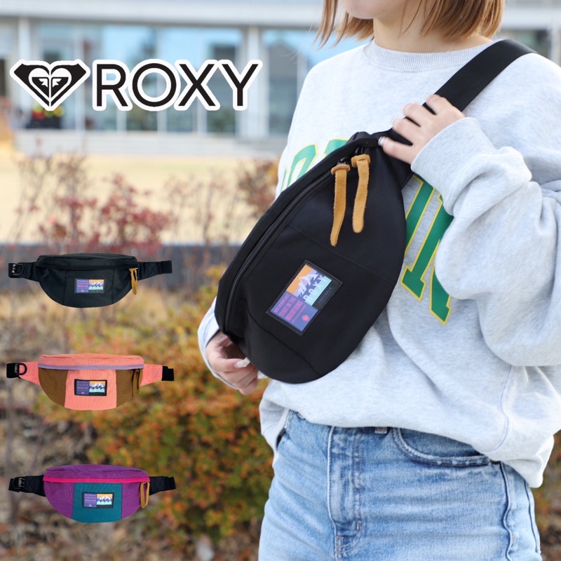 ROXY ロキシー ボディバッグ ウエストバッグ 斜め掛けバッグ 2WAY 撥水