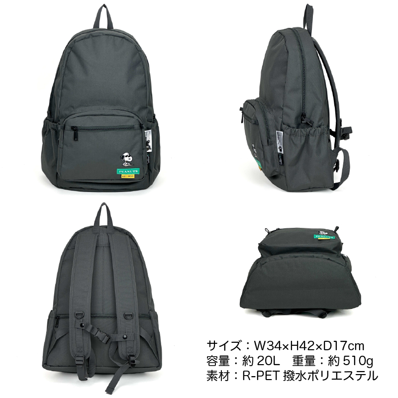 すぬ SNOOPY スヌーピー リュック リュックサック デイパック 20L A4 B4