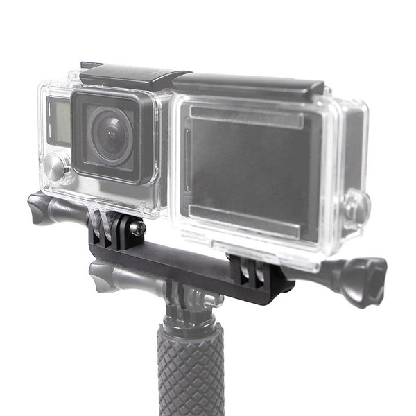 GoPro ゴープロ アクセサリー 左右 ツイン ジョイント T型 携帯 アダプター 取付 パーツ マルチ 固定 撮影 照明 2台 設置 送料無料