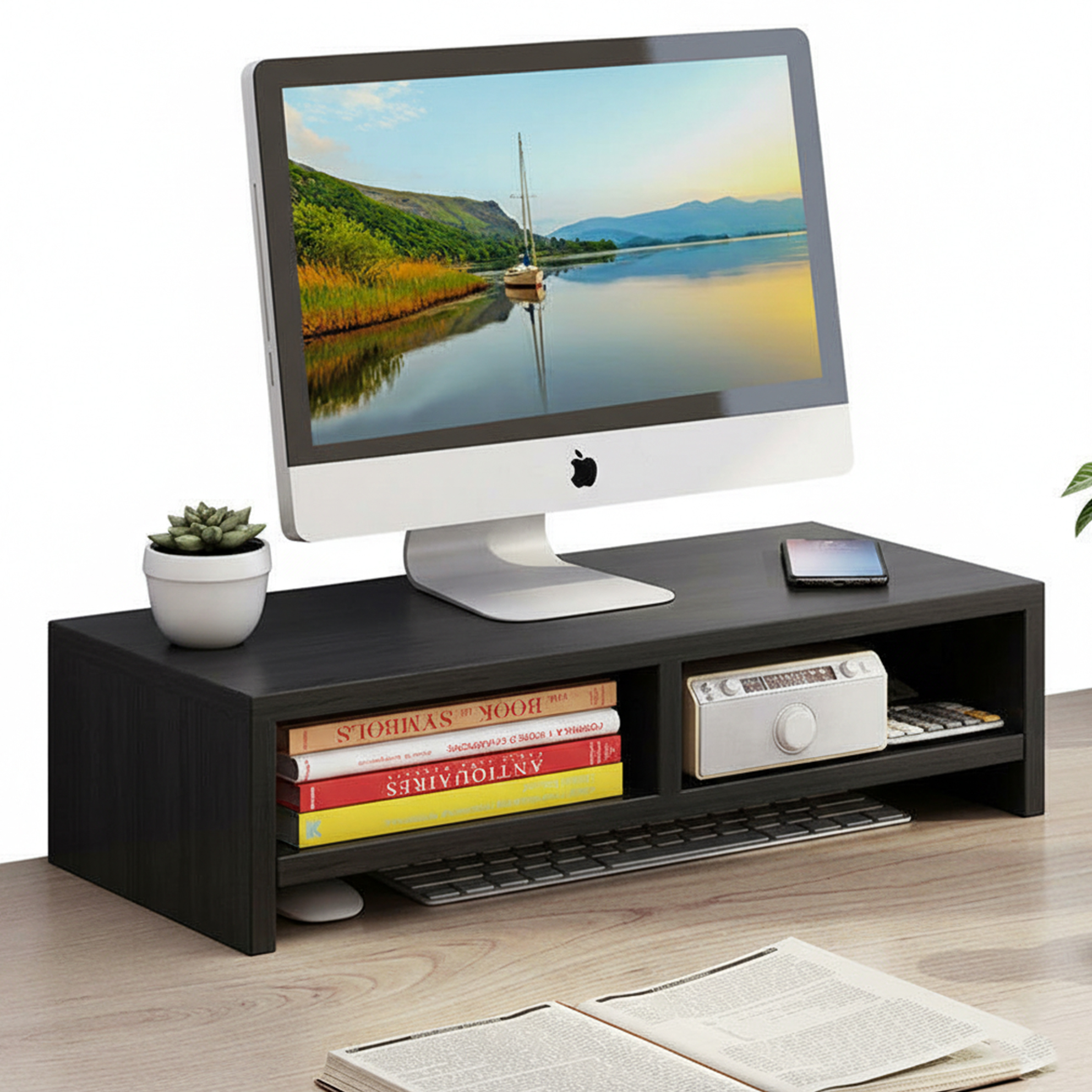 モニター台 パソコン台 机上 2段 50cm パソコン デスクトップ ノート