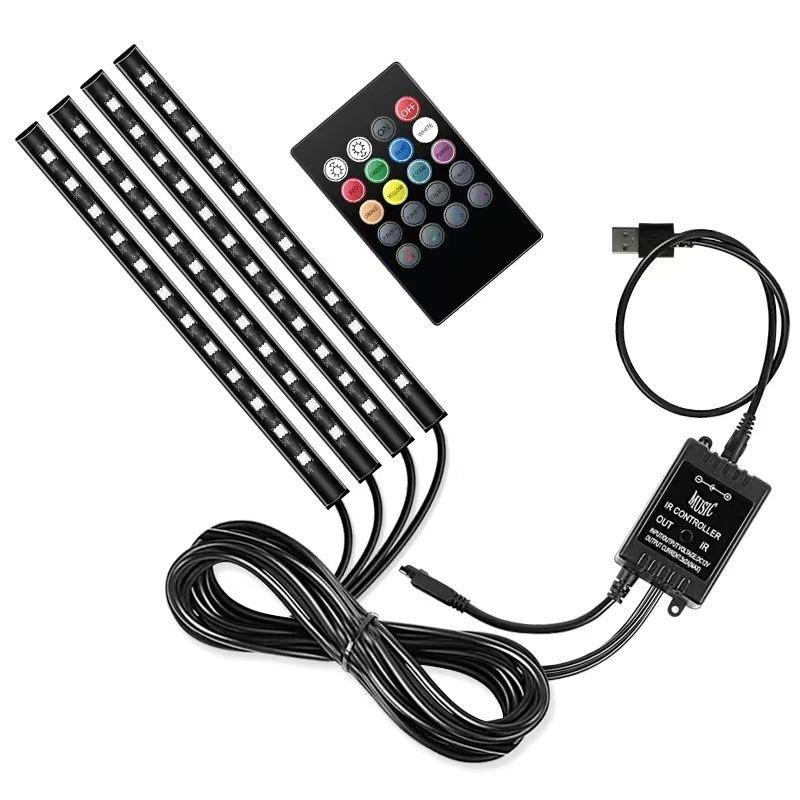 led テープライト 車 車用 シガーソケット USB 間接照明 ライト 明るい