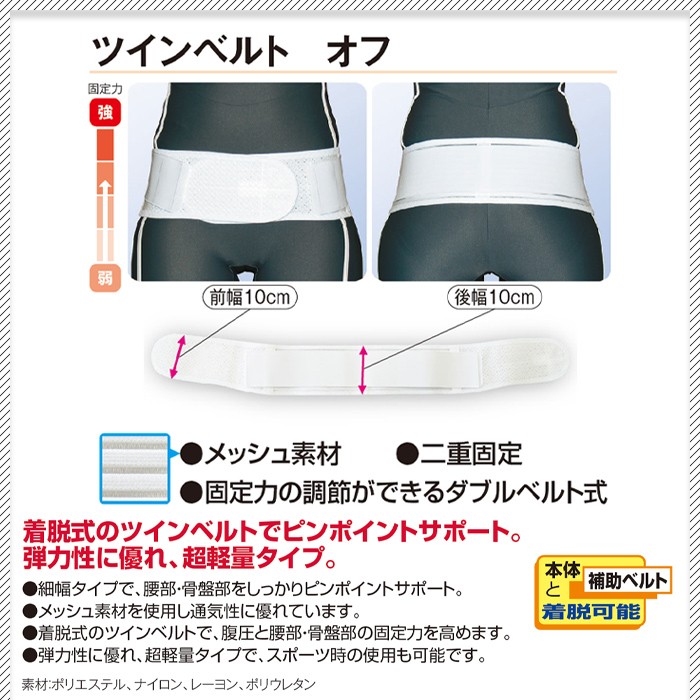 ASSiST 腰痛ベルト コルセット 腰痛サポートベルト サポーター ツイン