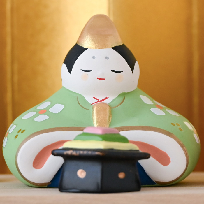 薬師窯 錦彩うららか飾り雛 2649 雛人形 コンパクト モダン ひな人形