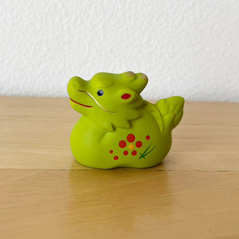 干支 置物 薬師窯 錦彩招福辰（五色） 68 たつ 干支の辰置物 龍 干支