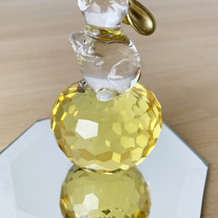 干支 うさぎ 置物 ガラス 卯 雅峰 風水クリスタル 福卯 n40 飾り 迎春