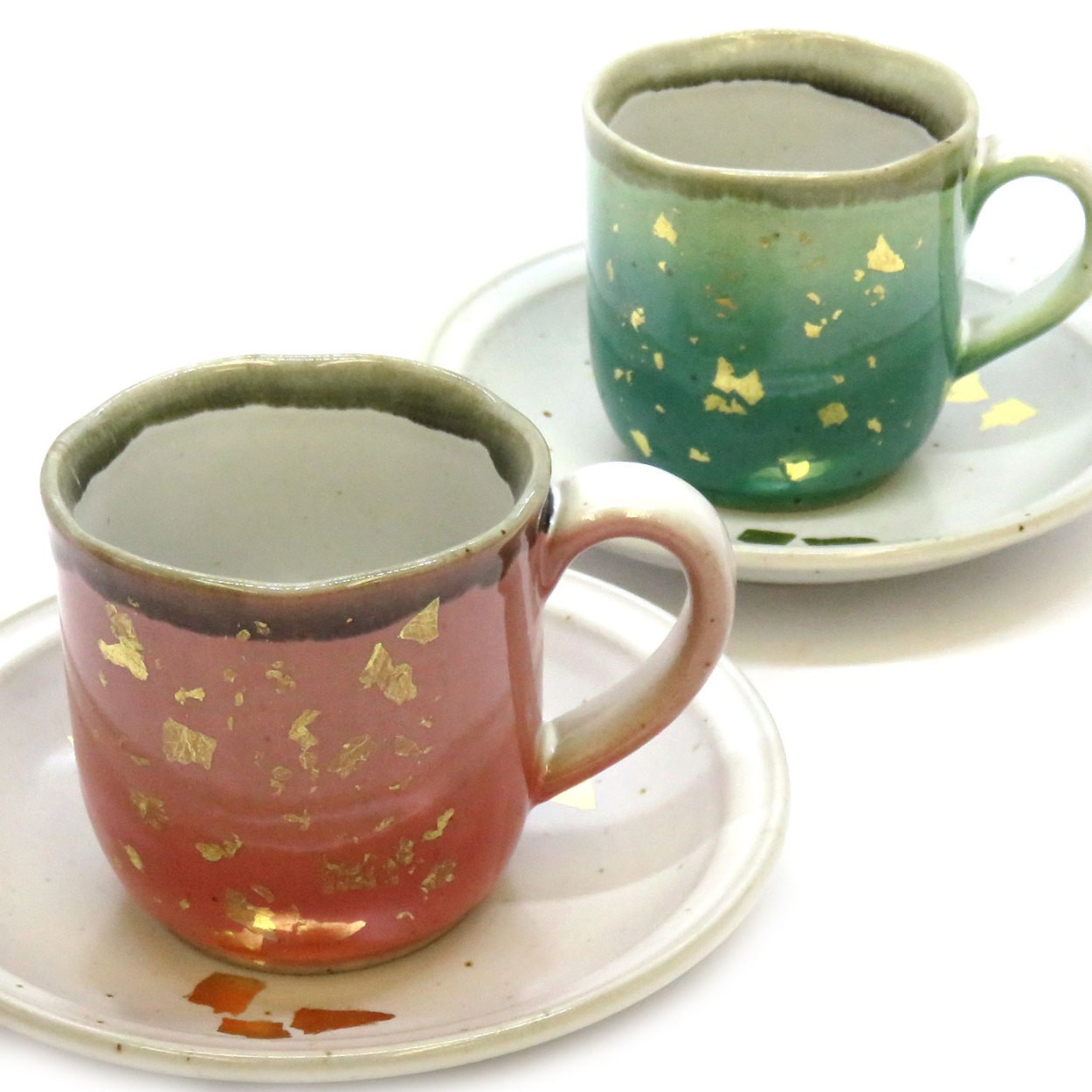 九谷焼 コーヒーカップ ペアセット 金箔釉彩 : k6-0987 : 和座倶楽部