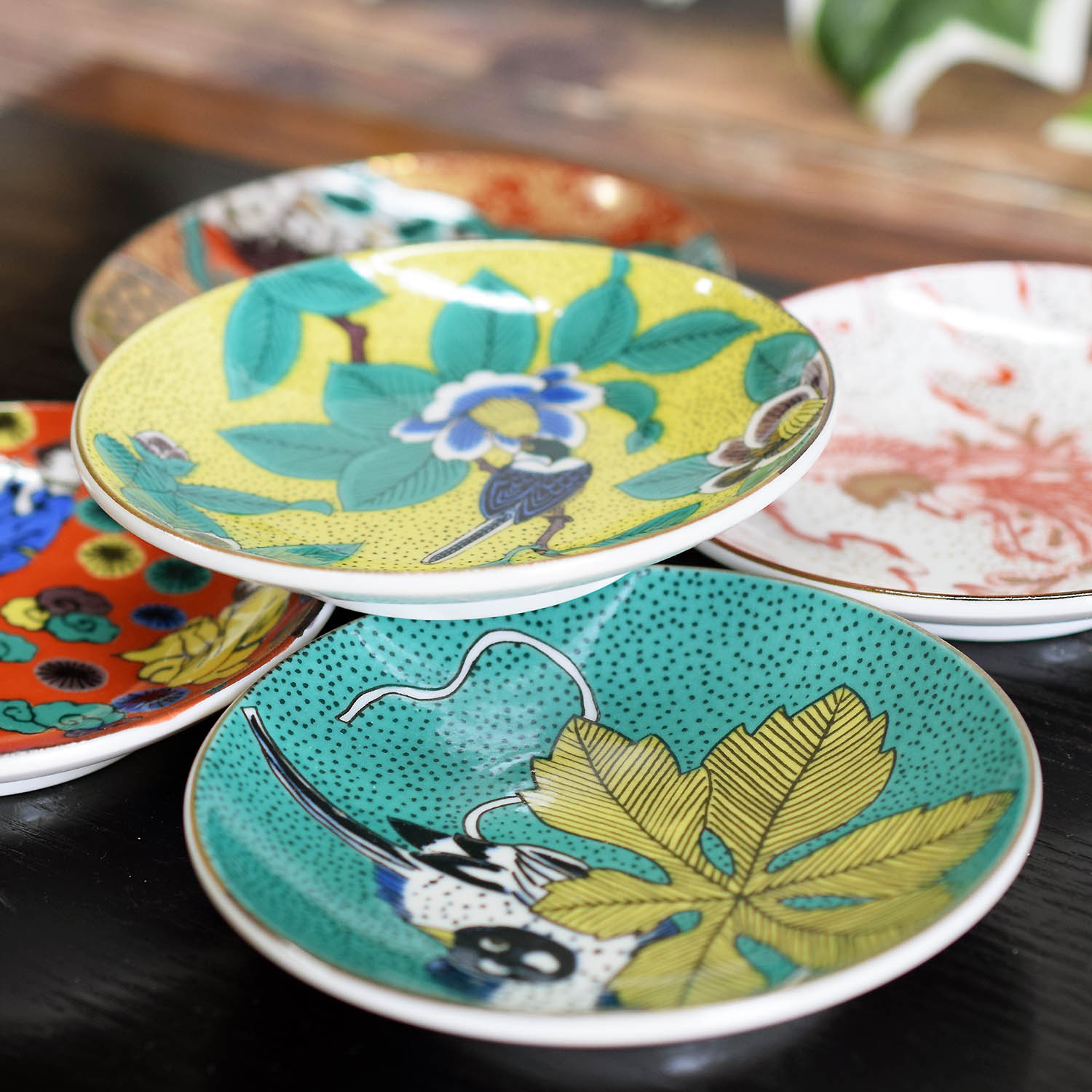 お皿 セット おしゃれ 食器 九谷焼 小皿 5枚組 時代画 陶器 和食器 