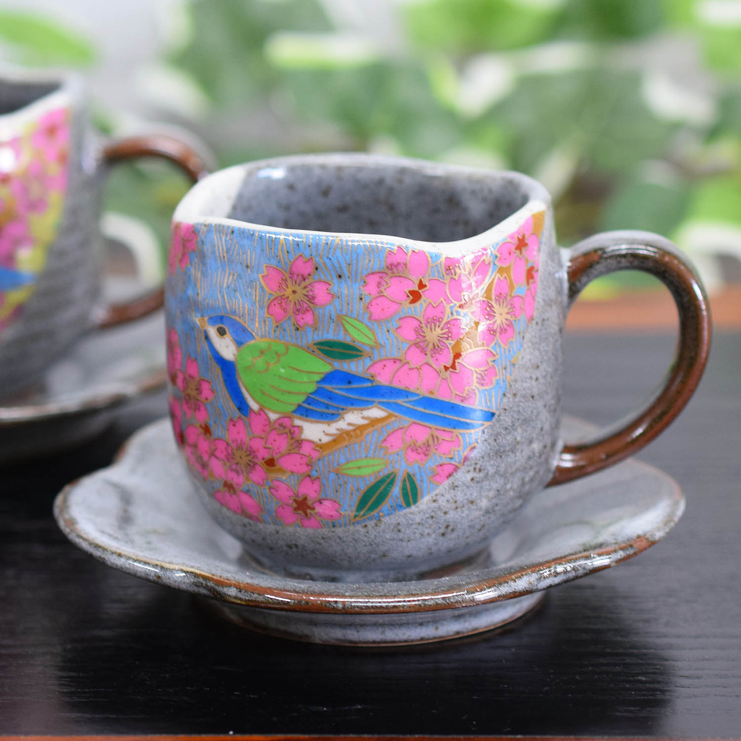 九谷焼 結婚祝い プレゼント 食器 ペア コーヒーカップ セット 金桜花