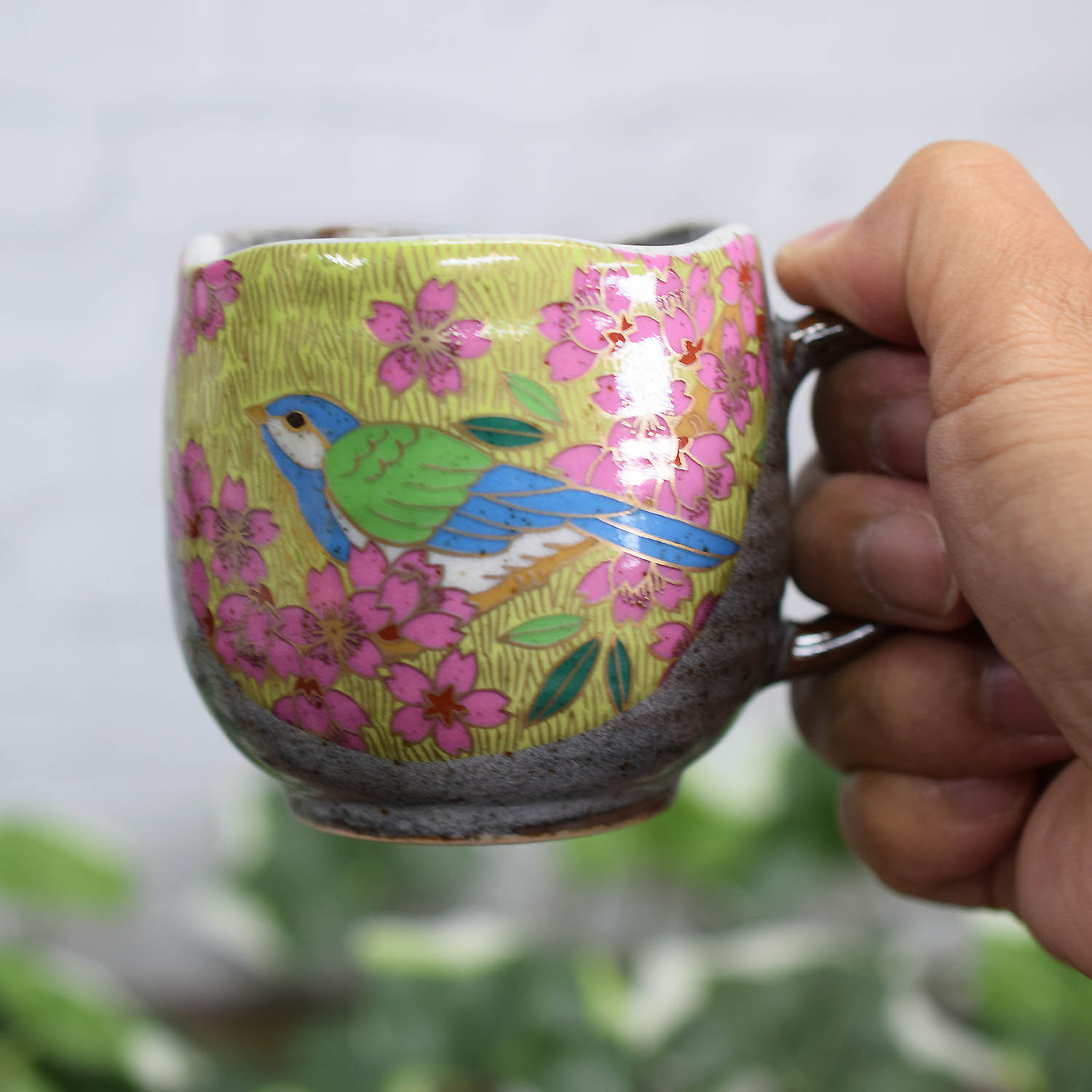 九谷焼 結婚祝い プレゼント 食器 ペア コーヒーカップ セット 金桜花