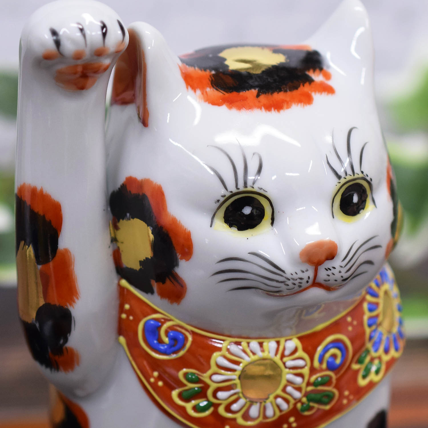 九谷焼 招き猫 ペア アポロシン 三毛猫 陶器 縁起物 商売繁盛 開運 美 九谷焼 招き猫 ペア アポロシン 三毛猫 陶器 縁起物 商売繁盛 開運 美