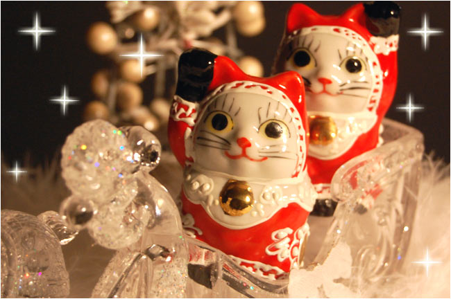 奇跡を呼ぶ ちびサンタクロース招き猫 : santa-2007 : 和座倶楽部