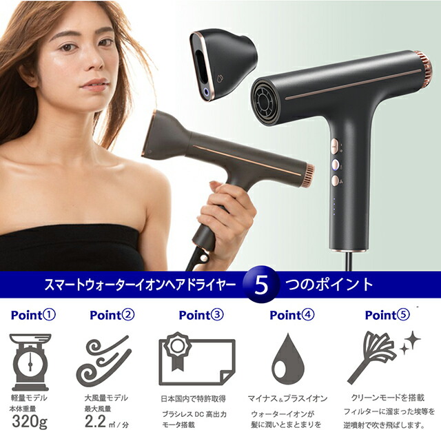 AINX ドライヤー 大風量 軽い 《即日出荷》ヘアドライヤー 大風量