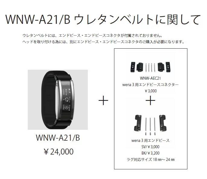 SONY ソニー wena 3 rubber ウェナ3 ラバーベルト WNW-A21/A 【安心のメーカー1年保証】Suica対応 :  4548736119727 : 時計専門店タイムタイム - 通販 - Yahoo!ショッピング