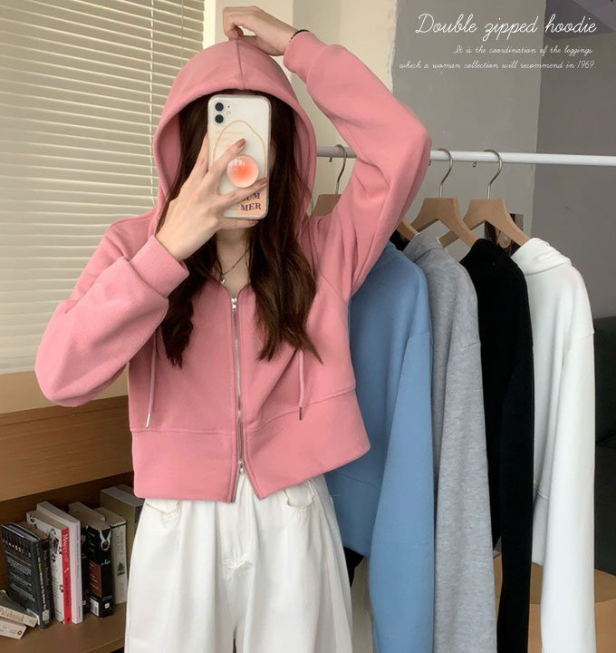 パーカー レディース 春 春服 ダブルジップパーカー パーカ パーカー レディース 春 春服 ダブルジップパーカー パーカ