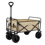 アウトドアワゴン テーブル キャリーワゴン 軽量 安い 耐荷重 150kg 折りたたみ カート 自立 小型 ブレーキ キャリー | ブランド登録なし | 02